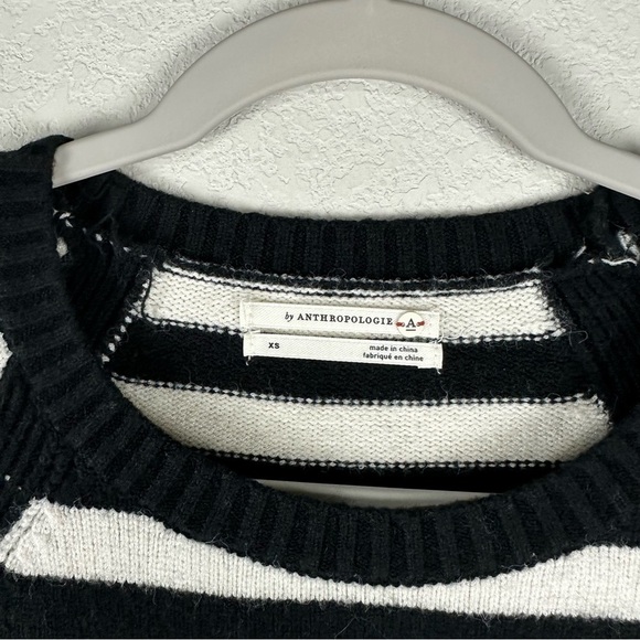 Anthropologie Black White Rebekah Knit Pullover Sweater Size XS - Picture 5 of 8